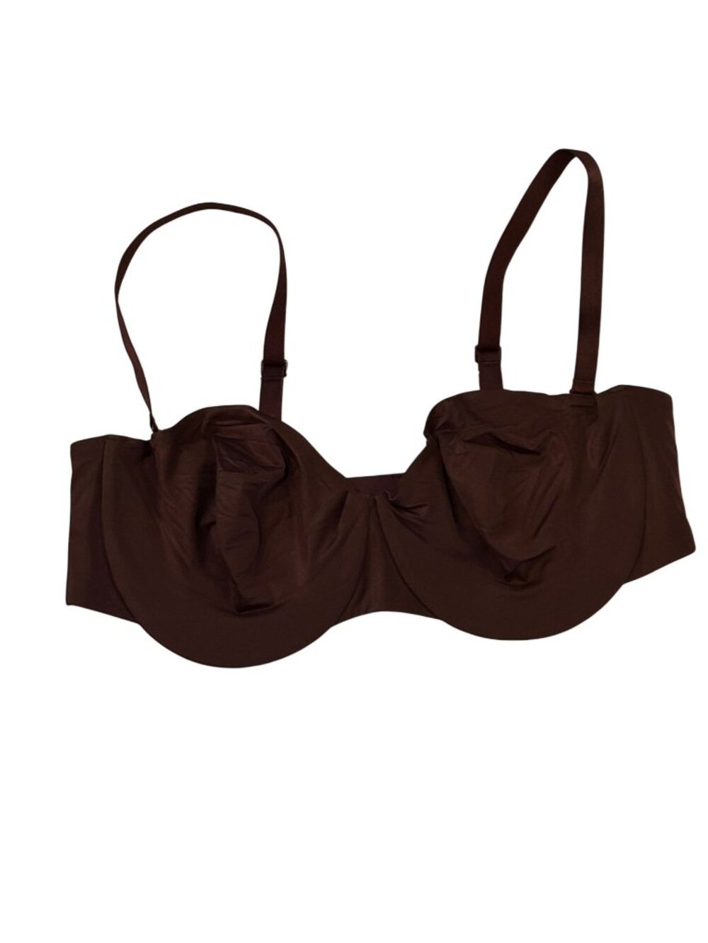 Skims Womens 40D Brown Scoop Neck Underwire Bra Adjustable Straps 2002